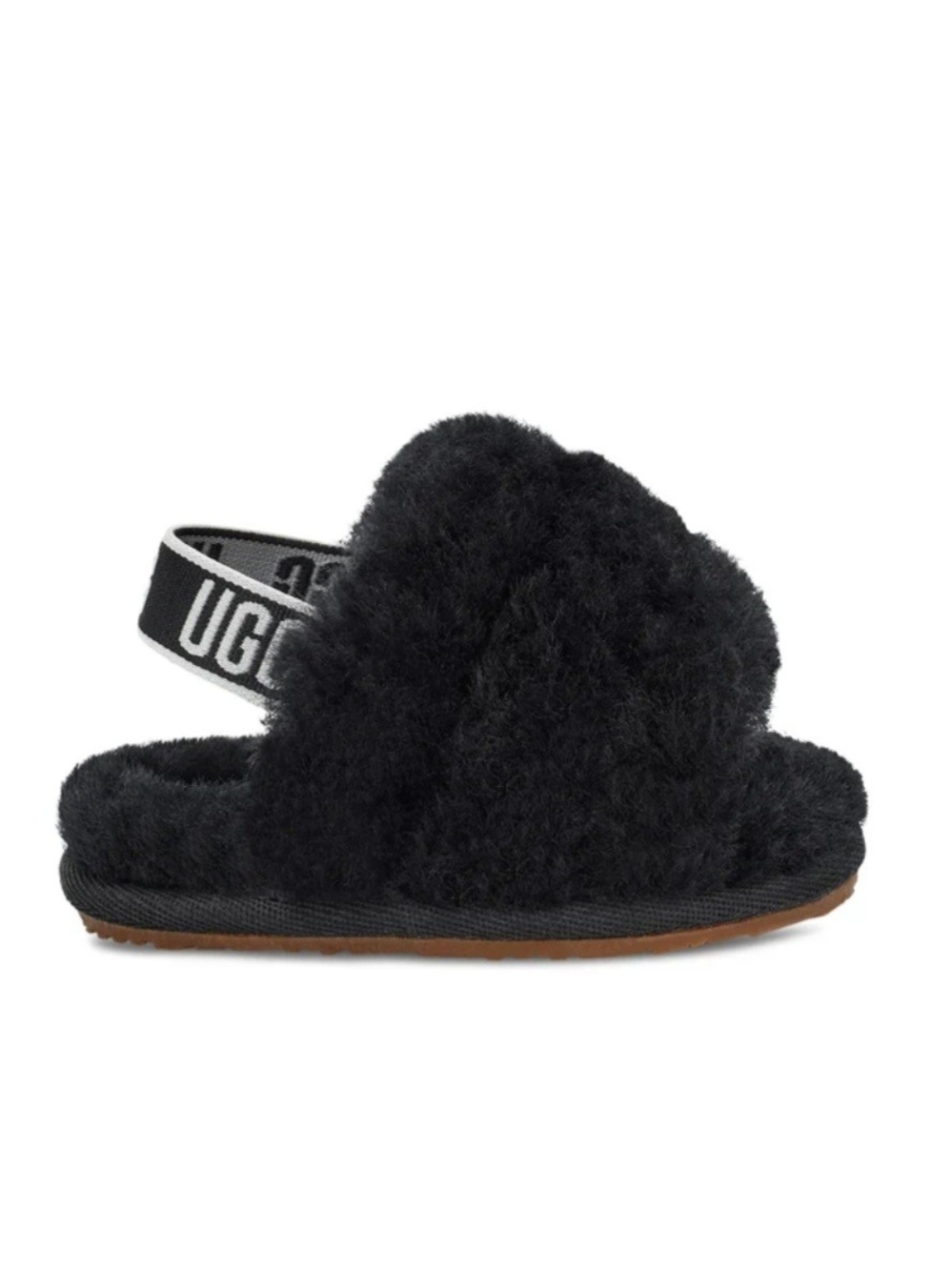 UGG Infant Fluff Yeah Slide Sandals Black - 2/3 S 9-12mo